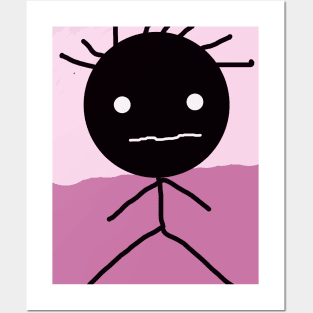 Sitting Baby Stick Figure Posters and Art